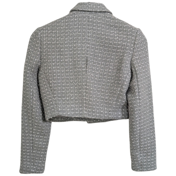 EXPRESS Puritan Gray Cropped Tweed Jacket Size XS NWT - Picture 4 of 9